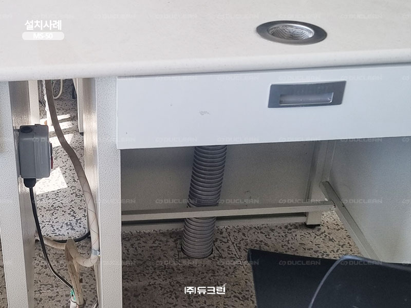 배관 매립으로 작업공간 확보가 가능한 듀크린 집진기