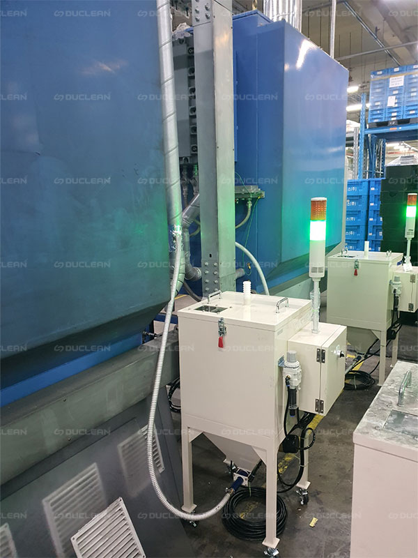 레이저 커팅 공정에 설치된 듀크린 집진기 PCI-30