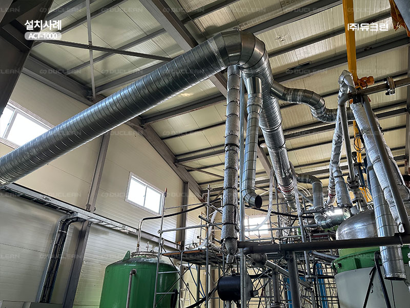 듀크린 흡착탑 ACT-1000의 설치배관