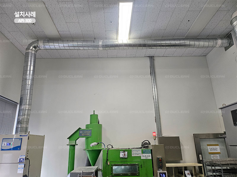 디버링작업 버제거 분진제거를 위한 듀크린 집진기 설치