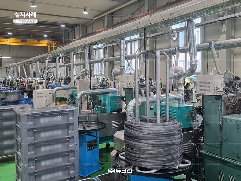 금속 분진 집진을 위한 분진집진기 설치